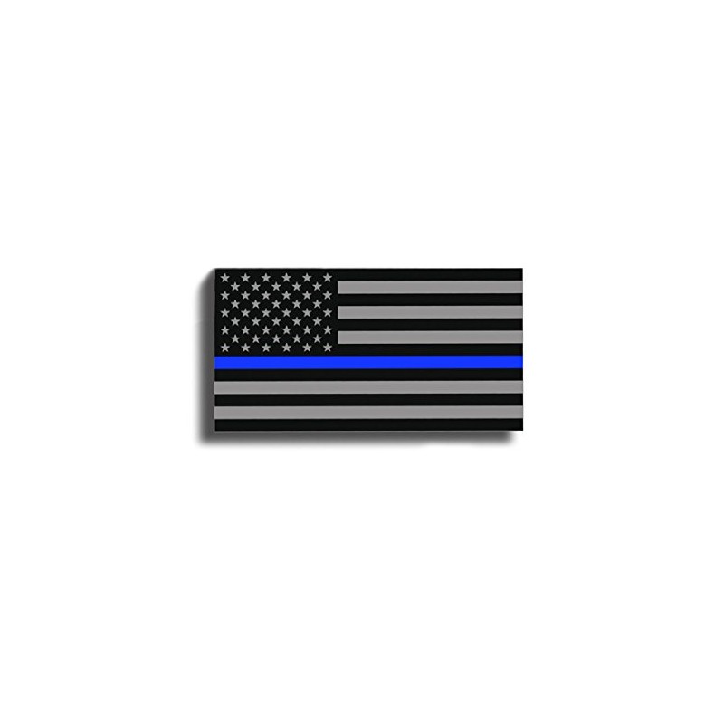 Blue LINE American Flag Subdued Sticker Decal Lives Matter -