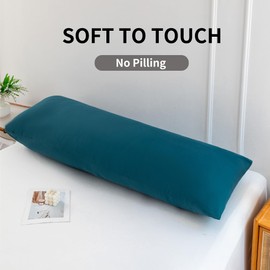 bigpawl Blue-Green Body Pillowcase, Long Pillow Case, Microfiber Body Pillow Cover, Pillow Case with Envelope Closure, Soft and Breathable Pillowcase (20x54 Inches, 1 Pack)