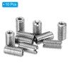 PATIKIL Thread Adapters Sleeve Reducing Nut, 10 Pcs M8*1.25 Male