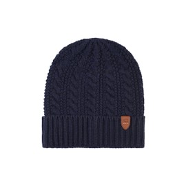 Coach Men's Cable Cuff Beanie, Dark True Blue