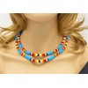 Native Style Beaded Double Strand Rope Necklace for Women Handmade,
