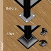 Interlocking Myard 1-Pack Deck Post Base Cover, for 1''x1'' Post