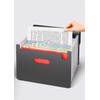 Vanulee File Organiser Box File Folder,13 Pockets Document Organiser Concertina
