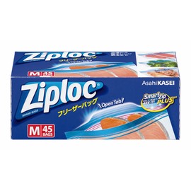 Ziploc Freezer Bags, M, 45 Pieces