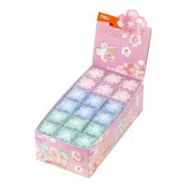 Deli Kit 6 Pz Gomas Borrador Transparente De Flores Kawaii Japón