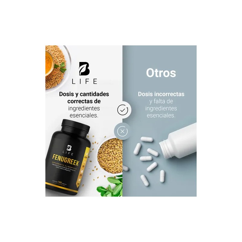 Fenogreco 180 Cápsulas 500mg Life Fenugreek