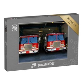 puzzleYOU: Puzzle 500 Piece Fire Engines in a Fire Station - from the Fire Brigade Puzzle Collection