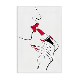 Stupell Industries Red Lips Makeup Canvas Wall Art Design by Martina Pavlova