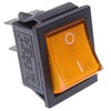 Yellow illuminated Large On-Off Rocker Switch DPST 230V