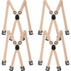 Xtinmee 4 Pcs Hidden Suspenders for Men Hidden Suspenders Adjustable