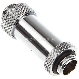 Bitspower G1/4" Adjustable Aqua Link Pipe (41-69mm), Silver Shining