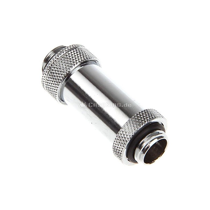 Bitspower G1/4" Adjustable Aqua Link Pipe (41-69mm), Silver Shining