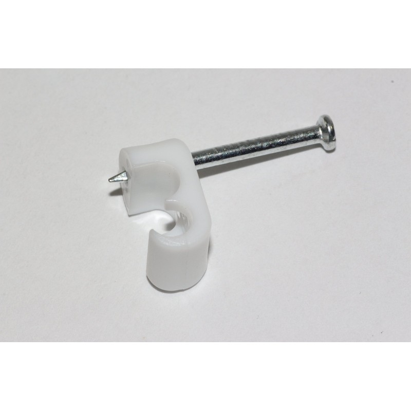 UKFIX 100 x White Twin Satellite Shotgun Cable Clips, Sky