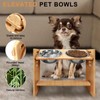 YIFAN Elevated Dog Bowls, Adjustable Raised Dog Food Bowl Stand,