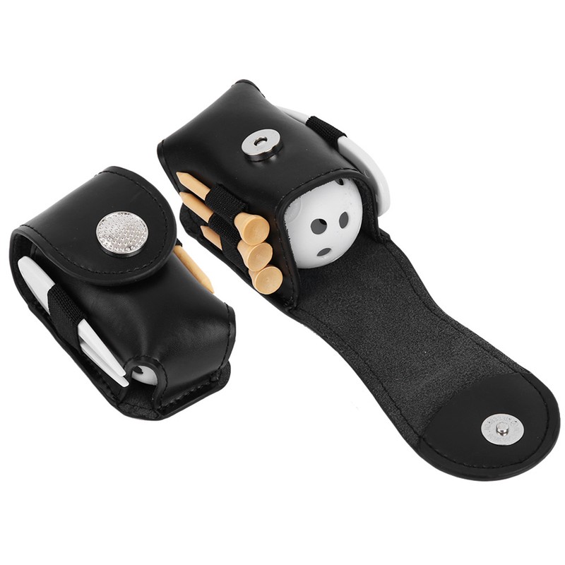 Mini PU Golf Ball Bag Pouch Holder with Golf Ball