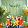 20x10 Green Tulle Backdrop Curtains for Parties, Sheer Backdrop Curtain