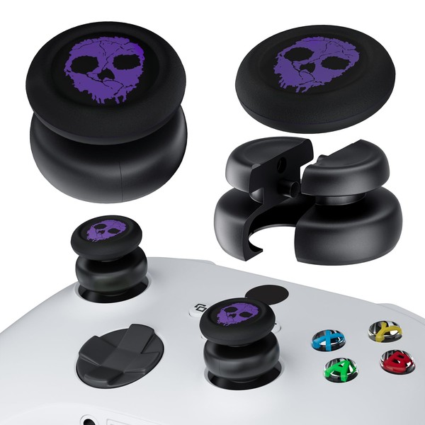 PlayRealm - Extensor de palanca de pulgar sin caída y cubierta de agarre de silicona, 2 juegos para Xbox Series X/S y Xbox One S/X Controller (morado fantasma)