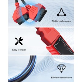TIKSCIENCE OBD2 Y-Splitter Cable – 1 Male to 2 Female 16-Pin Extension Adapter, 2ft (60cm) Dual Port for Running Two OBD2 Devices Simultaneously, Fits All OBD2 Vehicles