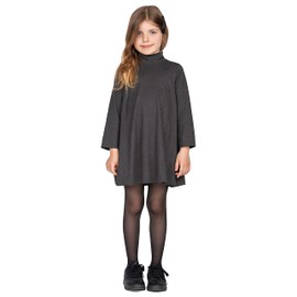 LORES Girls Tights Plain School Semi Sheer Pantyhose Classic Footed Dance Ballet Stockings Everyday 20 DEN Tonia, Nero 11-12 years