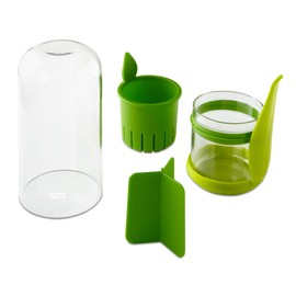 Kuhn Rikon 23050 Herb Storage Container-23050 Herb Storage Container, Glass, Green
