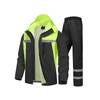 SaphiRose Men's Rain Suit High Visibility Reflective Work Rain Jacket