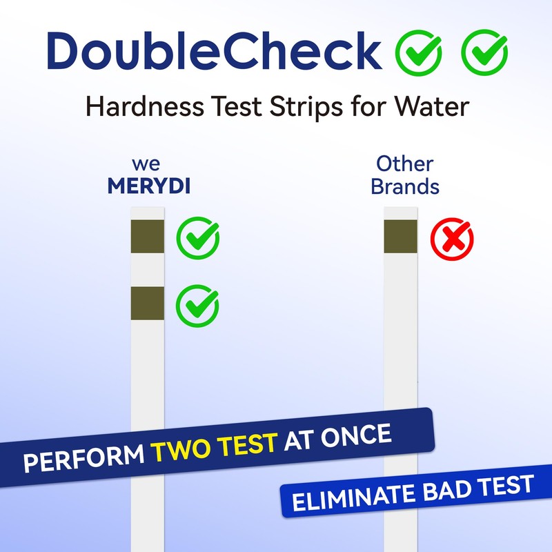 Water Hardness Test Kit,150 Strips-Double Color Pads,Hard Water Test Kit