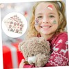 Minkissy 4sets Kids Temporary Christmas Sticker Set Decals Waterproof 100
