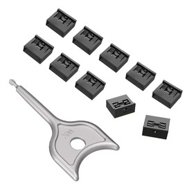 10Pcs USB Port Blocker with 1 Key,Locking USB Port/Dust Blocker,USB-A Dust Cap Female Port Plug Protector, Compatible with USB-A Ports,Computers,TVs,Routers (Black)