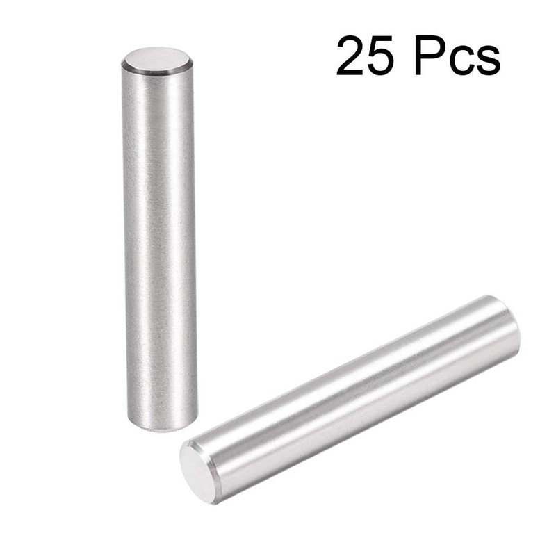 TOP-VIGOR 25Pcs 6mm x 35mm Dowel Pins Shelf Support Pegs,