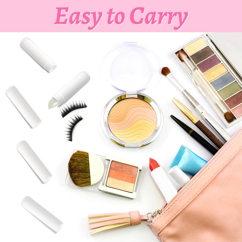 Empty Lipstick Sleeves, Pack of 25 Lipstick Tubes, Plastic Empty