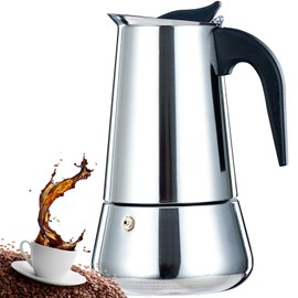 DITOSH 2 Cup 100 ML 3.3 oz Stovetop Espresso Maker Stainless Steel Moka Pot Espresso Maker Percolator Italian Coffee Maker Capable Moka Coffee Machine Cafe Percolator Maker for Home Camping