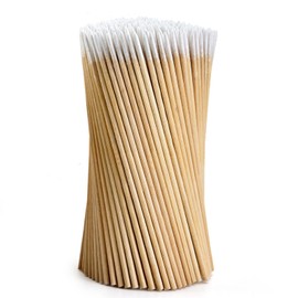 200Pcs Pointed Cotton Swabs - Precision Microblading Cotton Swabs with Wooden Sticks, 4 Inch Cotton Swabs for Makeup, Cleaning Nail Polish, Eyebrow, Tattoo Permanent Supplies, Craft