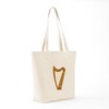 CafePress Celtic Harp Tote Bag Reusable Natural Beige Canvas Shopping