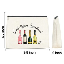LGLZSHP Girls Weekend Makeup Bag Gifts for Girls Best Friend Getaway Cosmetic Bag Zipper Makeup Pouch Bachelorette Gifts