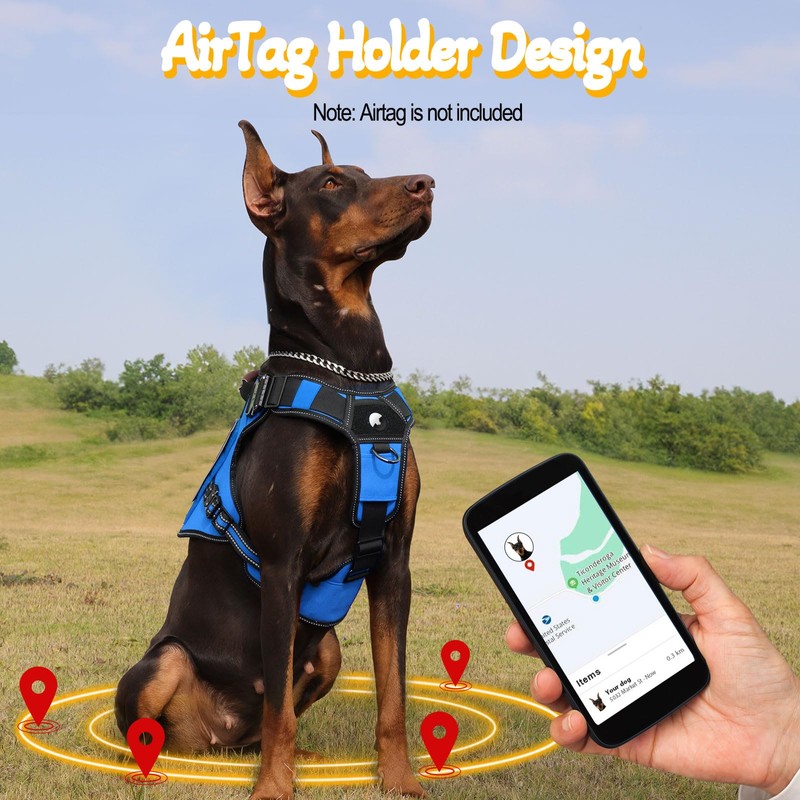 Service Dog Vest - HEYCAHVA Tactical Dog Harness Full Metal