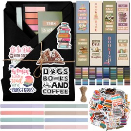 Resurhang 8 Set Blind Date with a Book Gift Box Supplies Kits Excluding Books Book Club Gifts Bulk for Women Book Lovers Bookish Gifts Librarian Readers Gifts for Teachers Friends Men (Black)