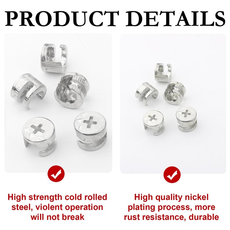 10PCS Durable Cam Lock Set for Drawers & Wardrobes –