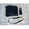 Rebecca JT-250221 Compact Wallet, L-Shaped Zipper, with Strap & Holder,