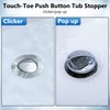 Dreyoo Tip Toe Bath Drain Stopper and Cover Tub Stopper