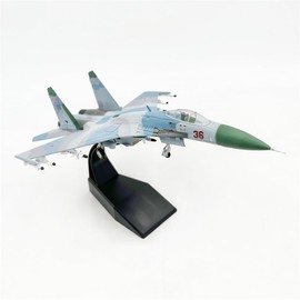 LATUROP 1/100 Scale Russia Fighter Jet Su-27 Model, Alloy Simulation Airplane, Metal Diecast Military Aircraft, 1987 Barents Sea Scalpel, Military Warplane Decor.