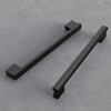 ROMATEE 10 Pack 7 Inch(177mm) Cabinet Pull Matte Black Kitchen