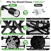 TOBUSA 6-Light Semi Flush Mount Ceiling Light Fixture, Black Sputnik