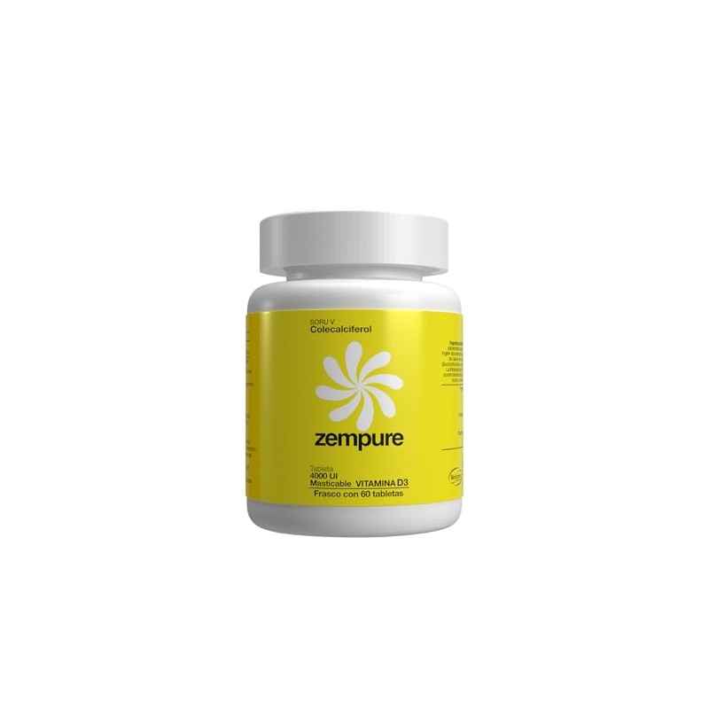 Vitamina D3 | Colecalciferol 4,000 UI | Tabletas Masticables Sabor