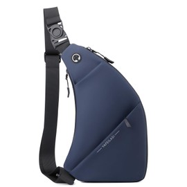 PEAKINGTECH Sling Bag Small Crossbody Backpack: Anti Theft Travel Bag Front Back (Blue)