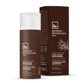 Refresh Botanicals Refresh Botanicals Daily Active Moisturizer for Oily Skin | Derived from Fresh and Hydrating Cucumber & Rooibos Tea | Men Facial Moisturizer for Long Lasting Hydration and Youthful Glow | 1.69 Oz