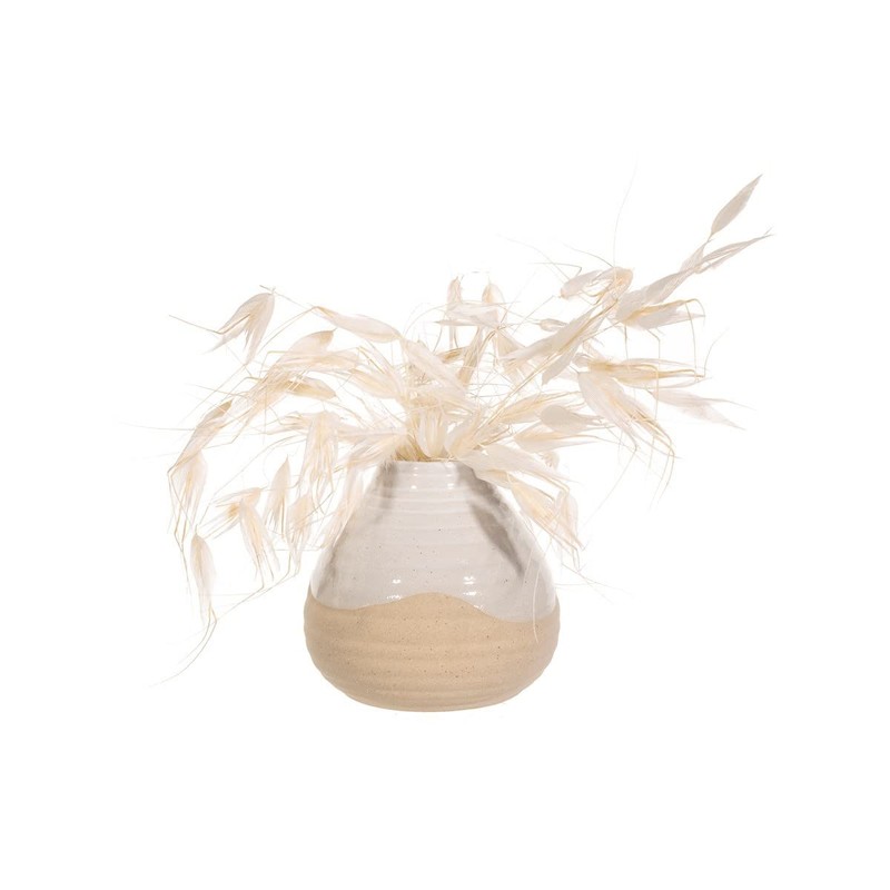 Sass & Belle Rustic White Half Glazed Bud Vase