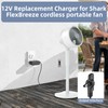 12V Charger Compatible with Shark FlexBreeze Fan, Replacement Power Adapter