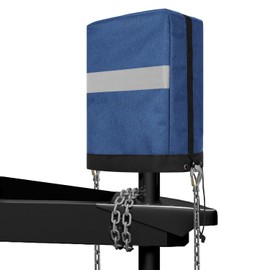 WISEPRO RV Electric Tongue Jack Cover, Waterproof Electric Trailer Jack Cover with Reflective Strips, RV Power Jack Cover Universal Trailer Jack Protective Cover, 11.4''L x 5.5''W x 14.2''H