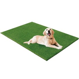 VERAMI Fake Grass Dog Pee Pads -Premium Dog Potty Turf Mat with Drainage Holes, 47.2" x 31.5" , Puppy Training Turf, Reusable Indoor Outdoor Grass Pad for Dogs Potty Training