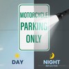 YIKIADA 2 Pack Motorcycle Parking Only Sign 18 × 12